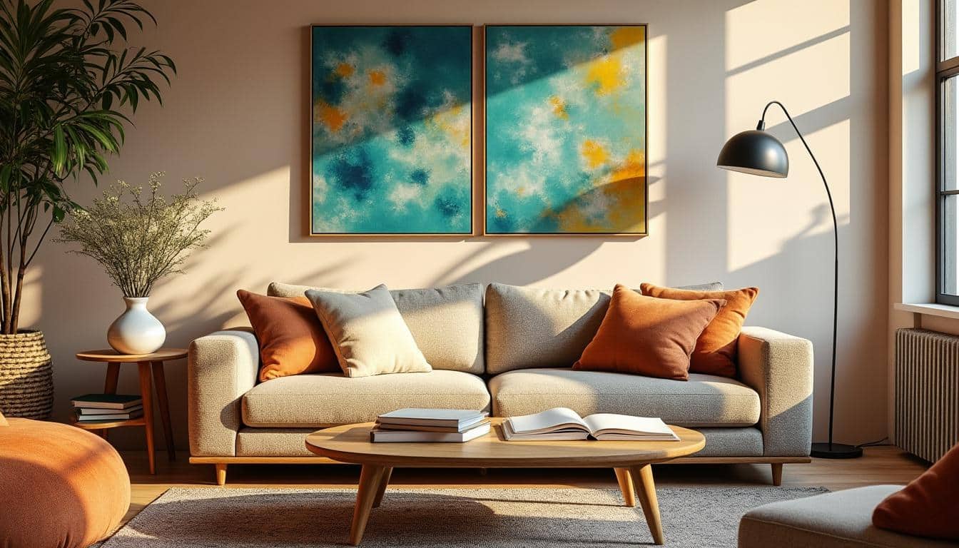 Inspiration vitraux déco dans un salon moderne