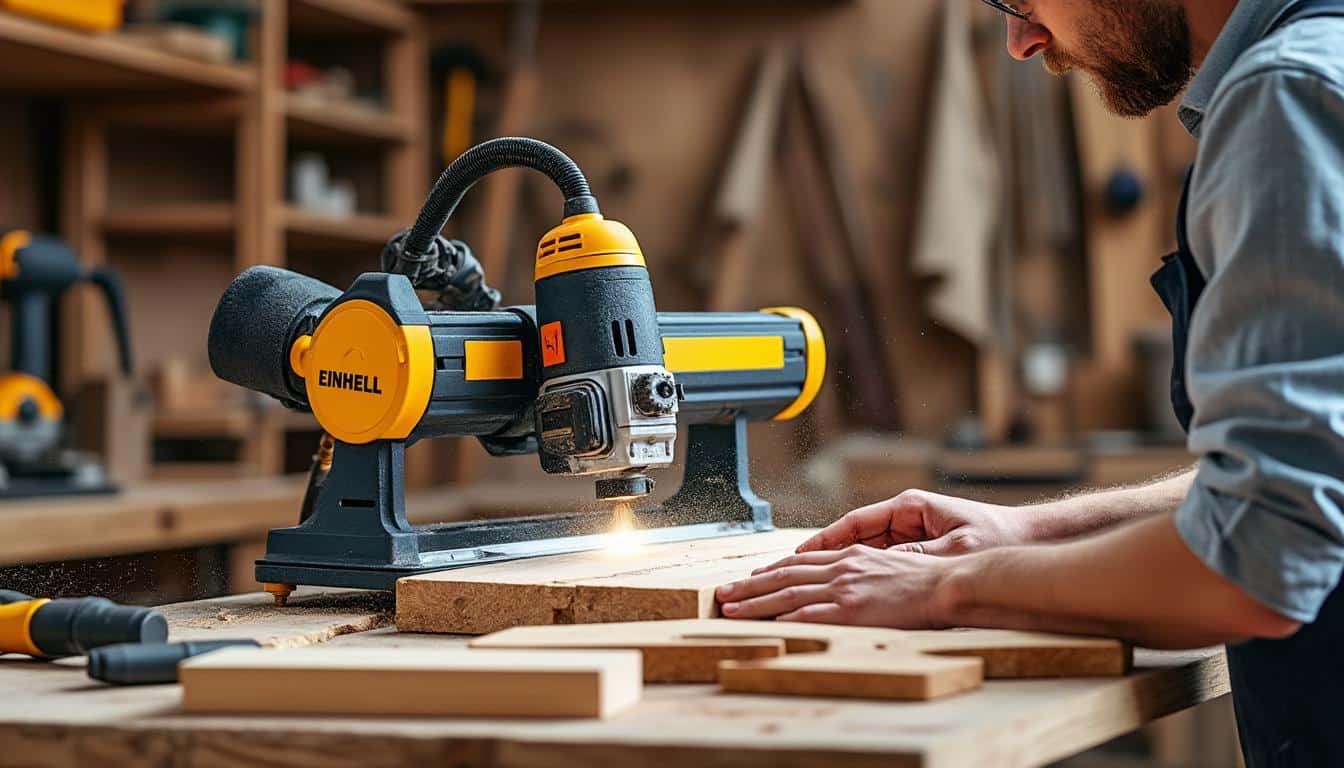 Illustration: Comprendre les fonctionnalités techniques clés pour bien choisir sa scie à onglet Einhell