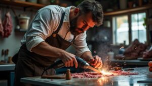 Scie à os de boucher électrique : précision et performance inox