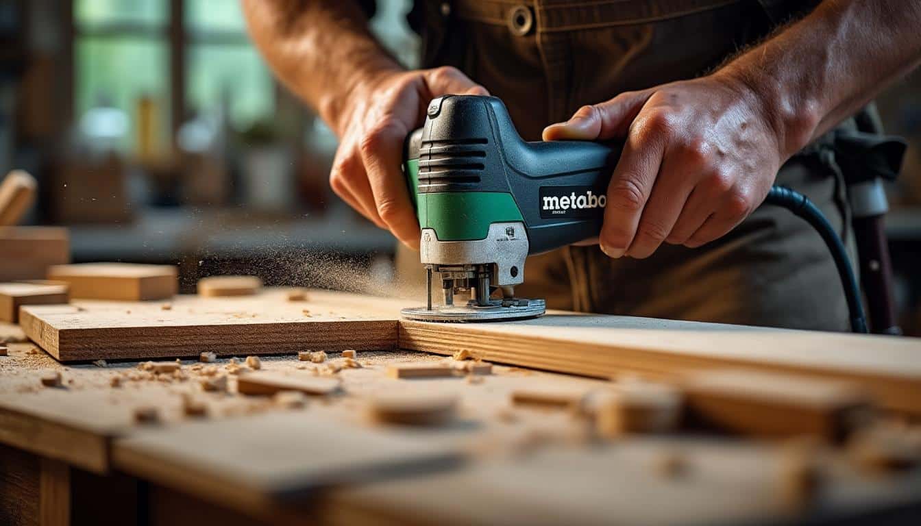 Illustration: Comment utiliser efficacement une scie à ruban Metabo pour des coupes précises ?