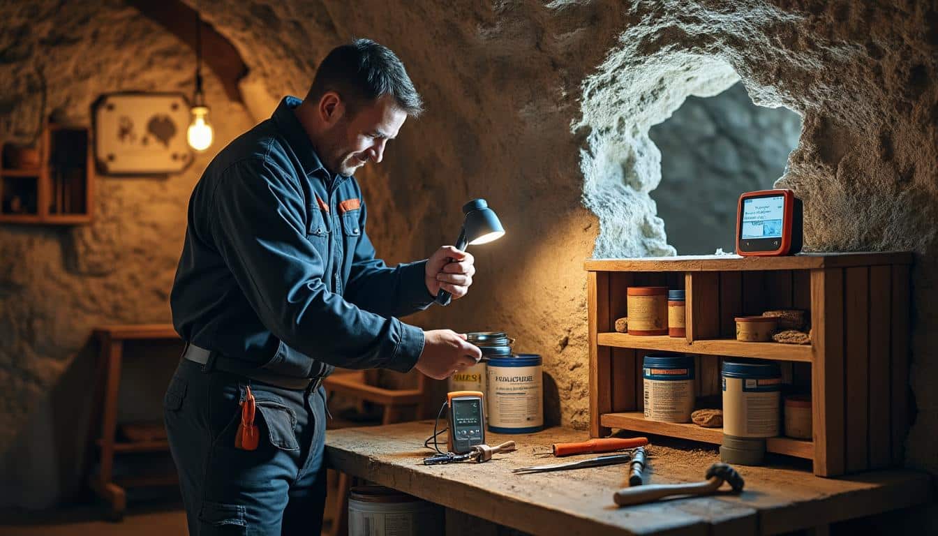 Illustration: Comment détecter et comprendre l’humidité dans une cave