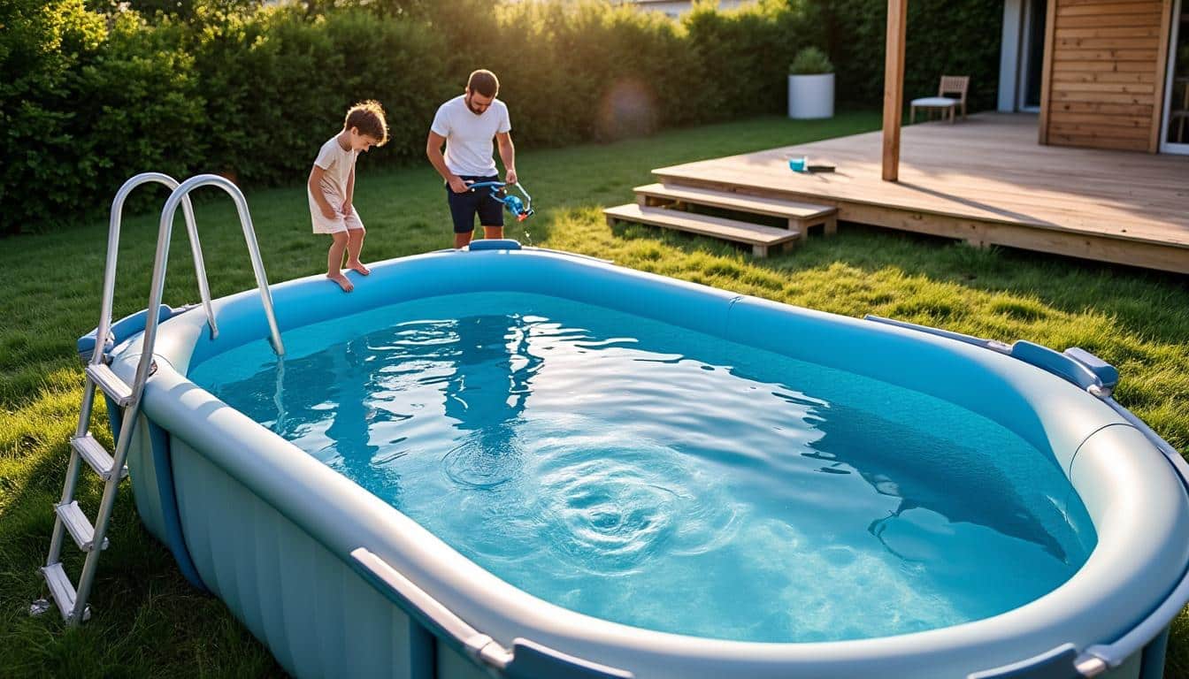 Illustration: Découvrir les caractéristiques d’une piscine tubulaire rectangulaire de 4x3 mètres