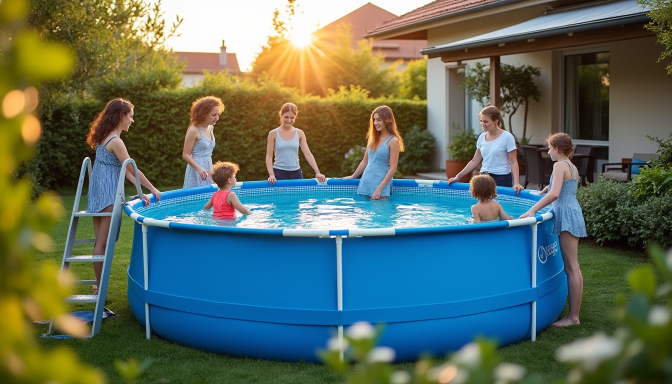 Illustration: Comprendre les spécificités d’une piscine hors-sol à la hauteur de 1.32 mètre
